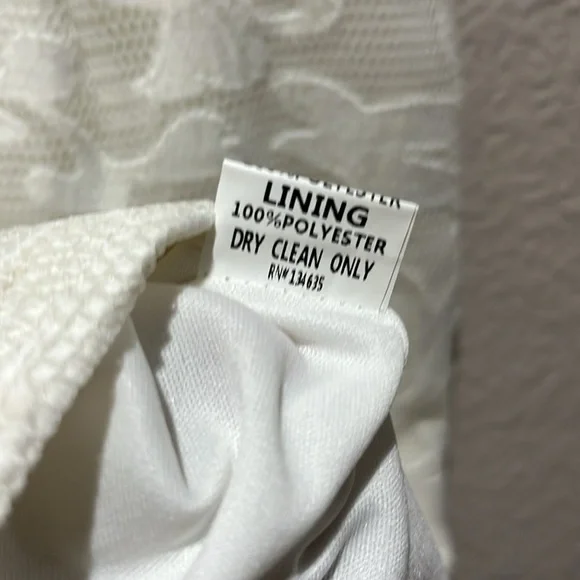 Minuet White Sequin Dress Size S Floral Pattern Sleeveless Prom Formal Wedding - Picture 10 of 12